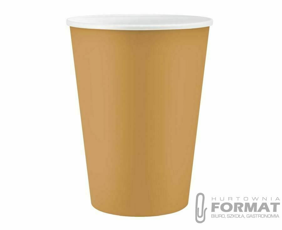 Kubeczki pap. jednokolorowe złote, 250ml/ 6szt. 1