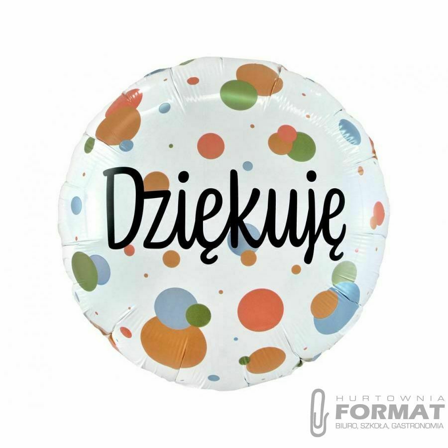 Balon foliowy "dziękuję" 18" 1