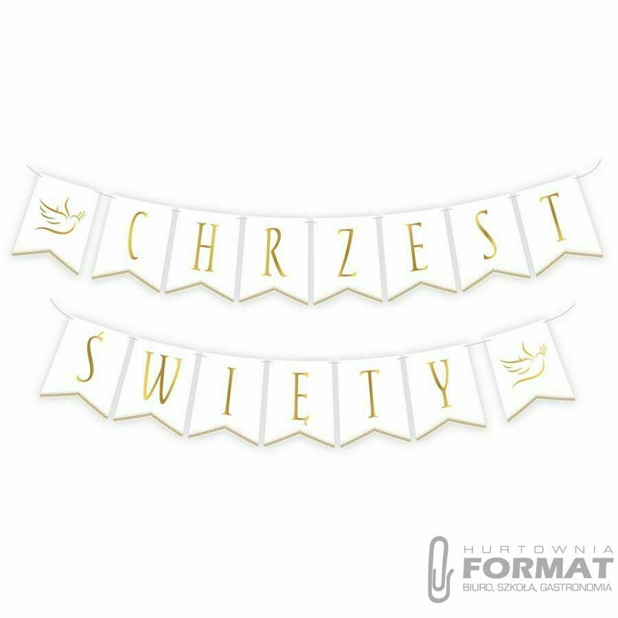 Girlanda papierowa Chrzest Święty, flagi 13.5x17.5 1