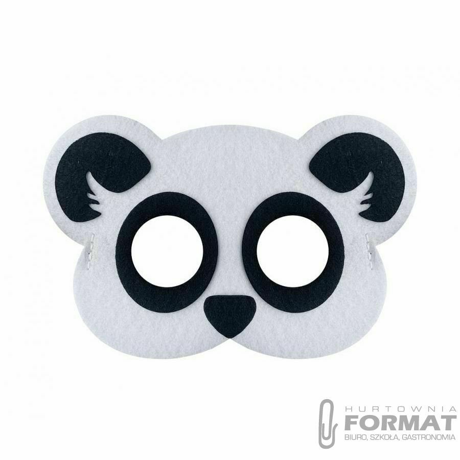 Maska filcowa Panda, 19x12 cm 1
