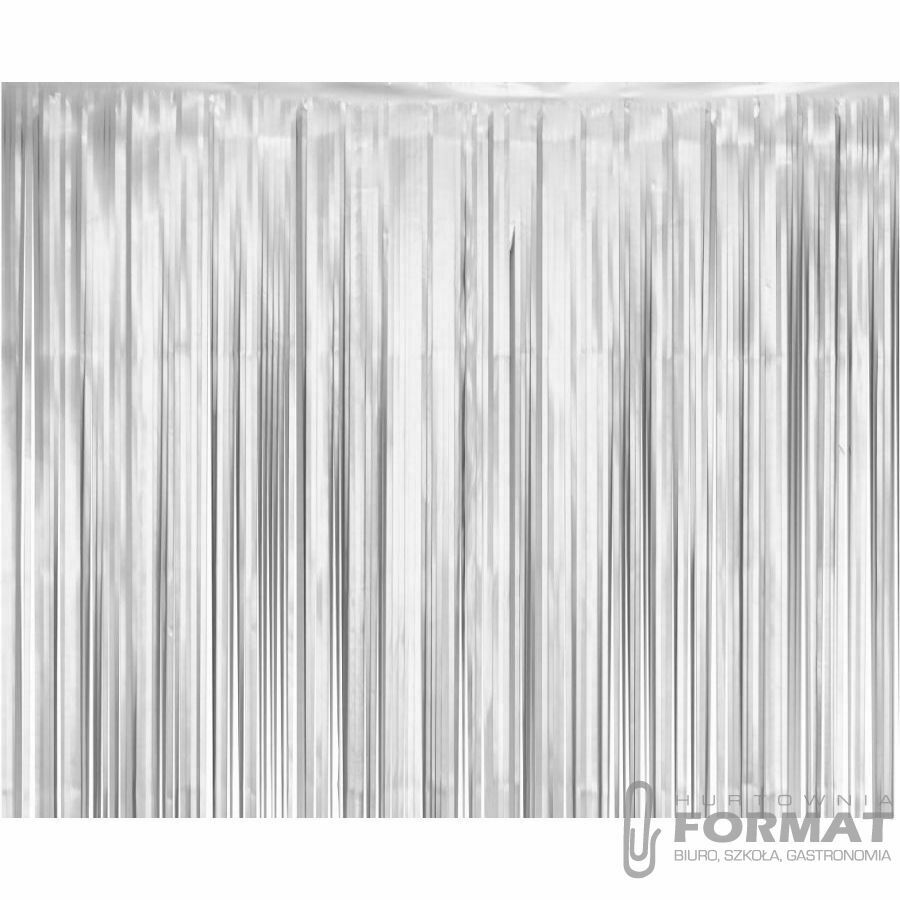 Kurtyna matowa B&C srebrna, 100x200 cm 1