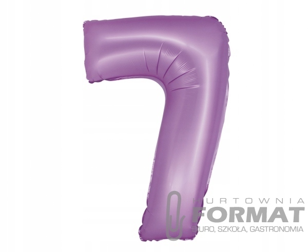 Balon foliowy Smart Cyfra 7 lawendowa matowa 76cm 1