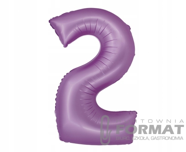 Balon foliowy Smart Cyfra 2 lawendowa matowa 76cm 1