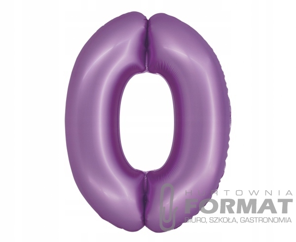Balon foliowy Smart Cyfra 0 lawendowa matowa 76CM 1