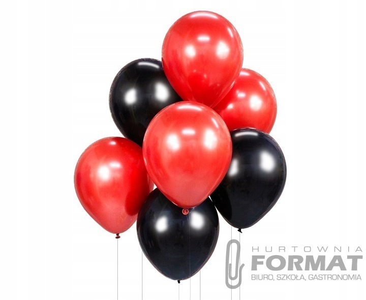 Bukiet balonowy B&C czerwono-czarny, 7 szt. 1