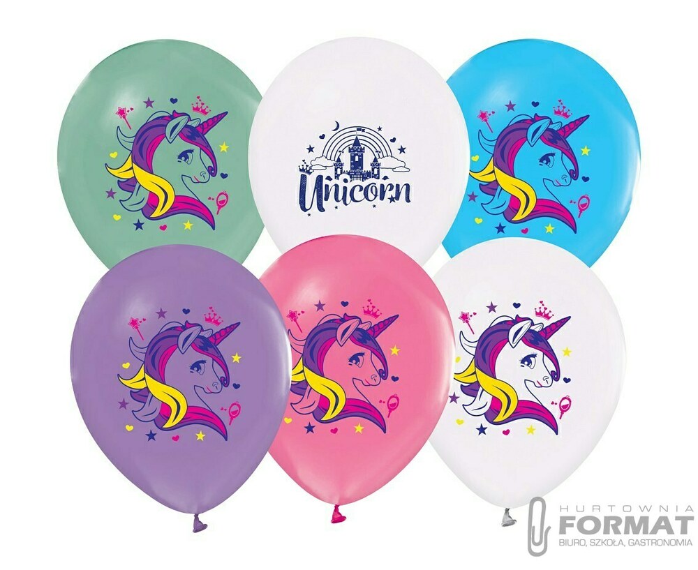 Balony Jednorożce, 12"/ 5 szt. 1
