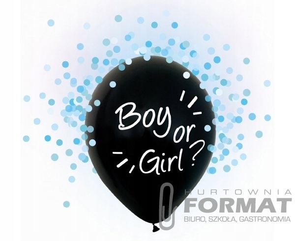 Balony Hel Formula Boy Niebieski Konfetti 4 sztuki 1