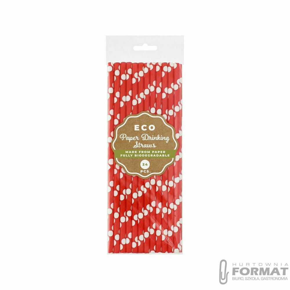 Słomka Godan GROCHY czerwone 24 szt (PF-RPCZG) 1