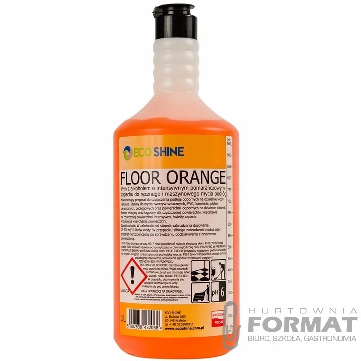 ECOSHINE FLOOR ORANGE 1L 1