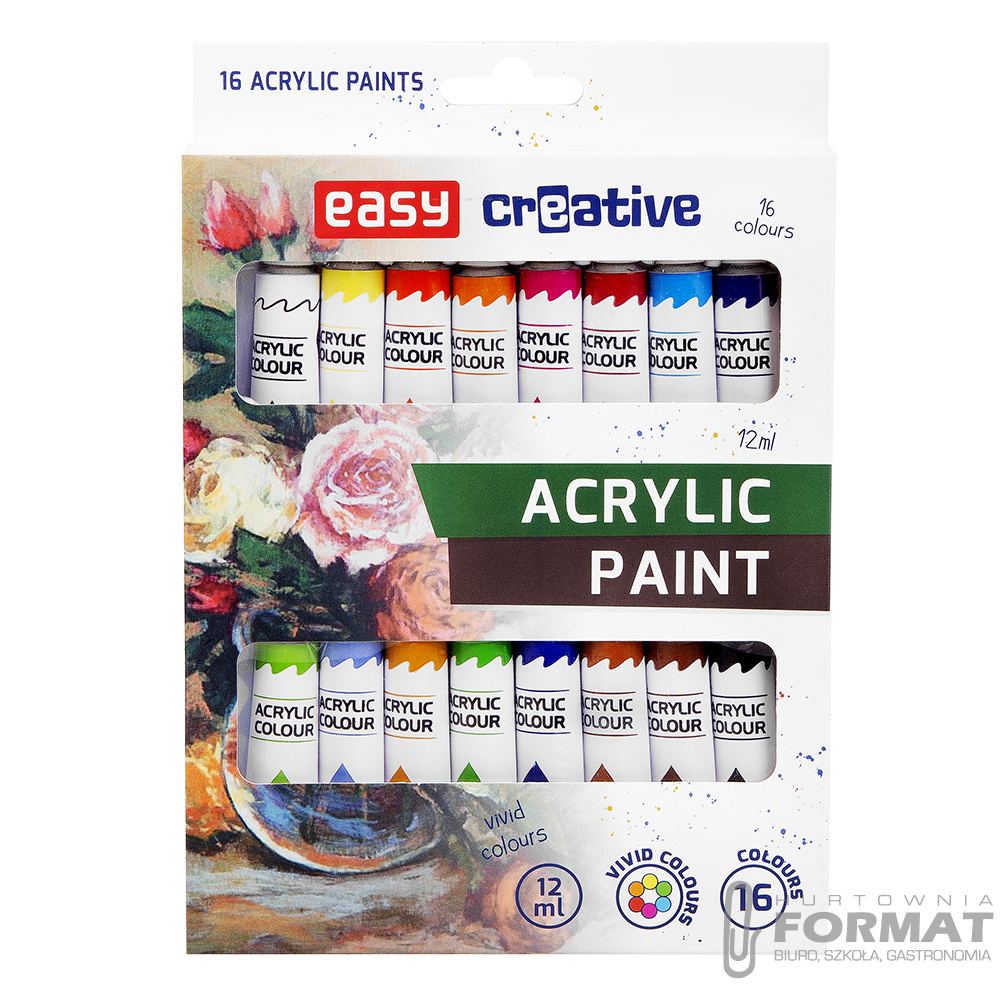 Farby akrylowe EASY 16 kolorów 927789 1