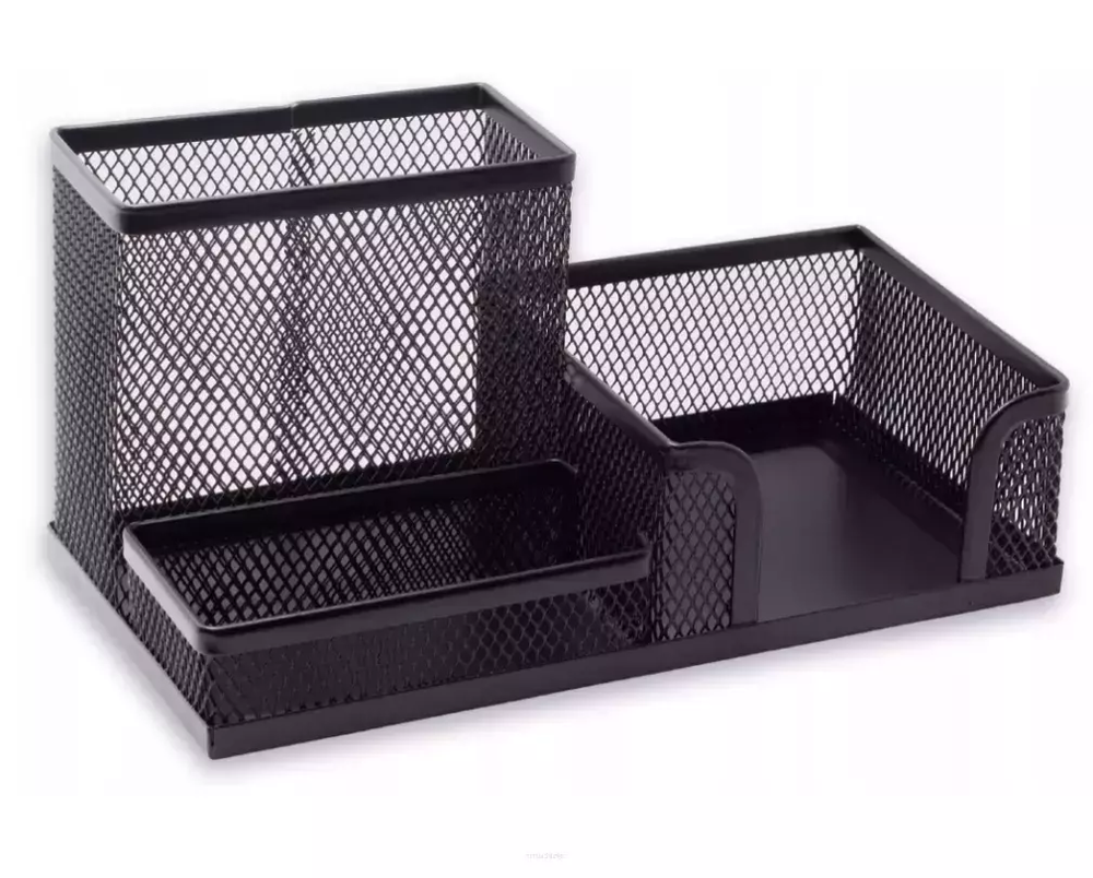 PRZYBORNIK NA BIURKO SIATKA COMBO CZARNY 3A 1