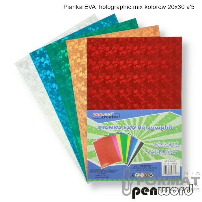 PIANKA EVA HOLOGRAPHIC MIX KOLORÓW 20X30a'5 1