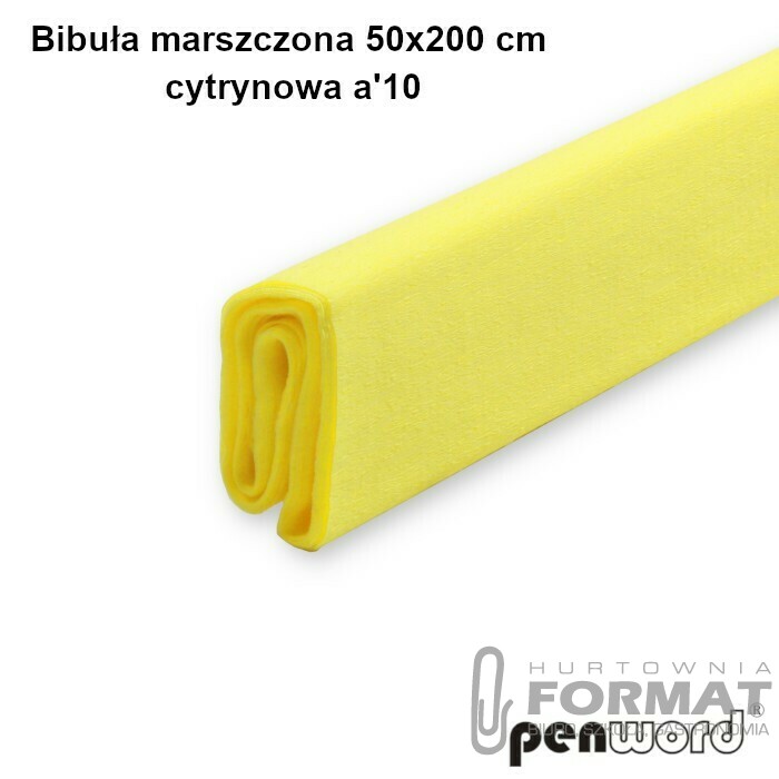 BIBUŁA MARSZCZONA DŁUGA CYTRYNOWA 50x200cm a'10AC-04 1