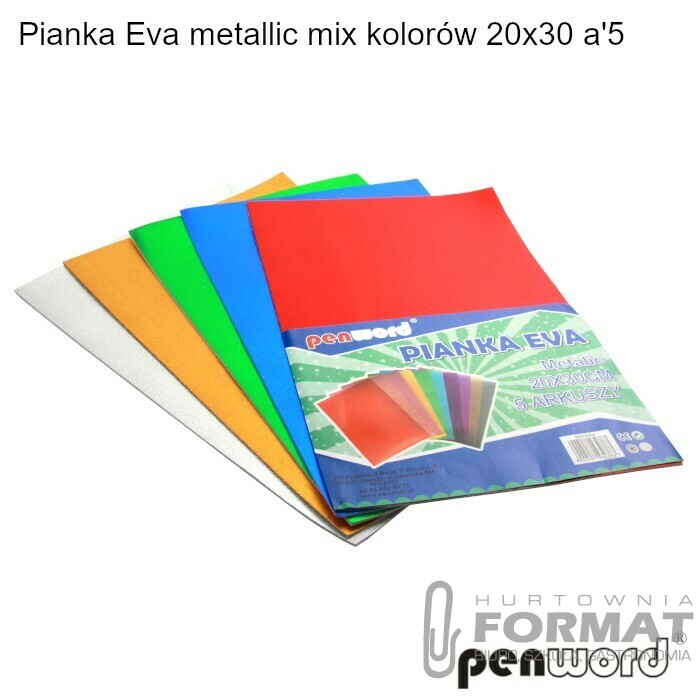 PIANKA EVA METALLIC MIX KOLORÓW 20X30 a'5 1