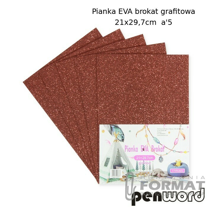PIANKA EVA BROKAT GRAFITOWA 21X29,7 a'5 Y229 1