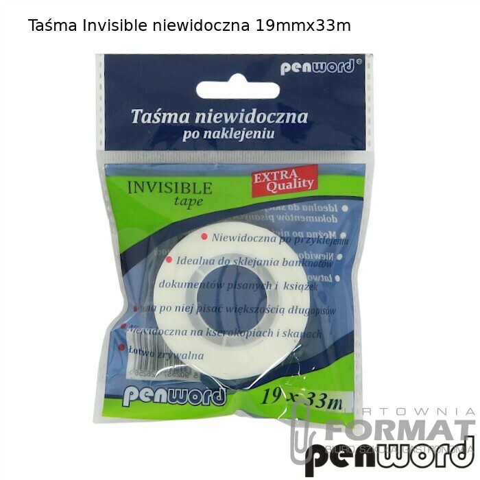 TAŚMA INVISIBLE NIEWIDOCZNA 19mmx33m 1