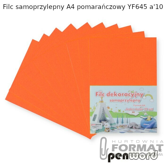 FILC SAMOPRZYLEPNY A4 POMARAŃCZOWY YF645 a'10 1