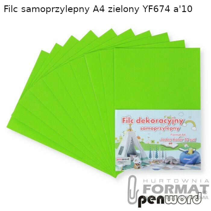FILC SAMOPRZYLEPNY A4 ZIELONY YF674 a'10 1