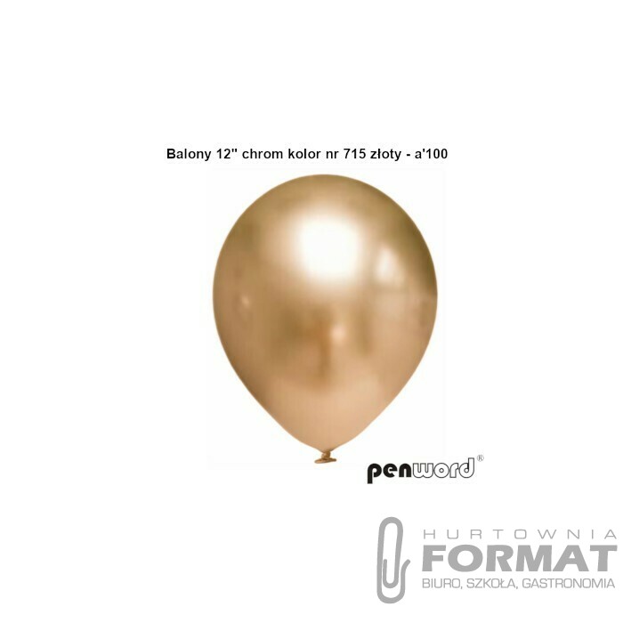 BALONY 12" CHROM KOLOR NR 715 ZŁOTY - a'100 1