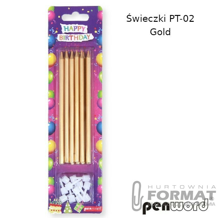 ŚWIECZKI URODZINOWE PT-02 GOLD 1