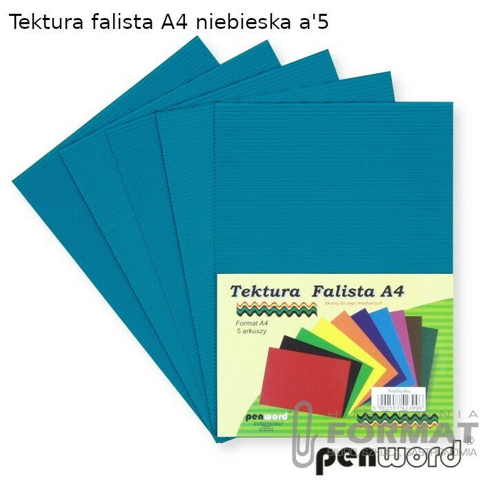 TEKTURA FALISTA A4 NIEBIESKA a'5 1