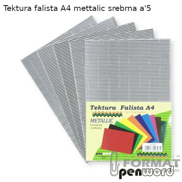 TEKTURA FALISTA A4 METALLIC SREBRNA a'5 1