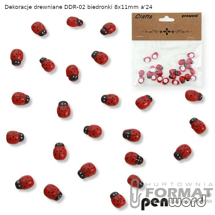 DEKORACJE DREWNIANE DDR-02 BIEDRONKI 8x11mm a'24 1
