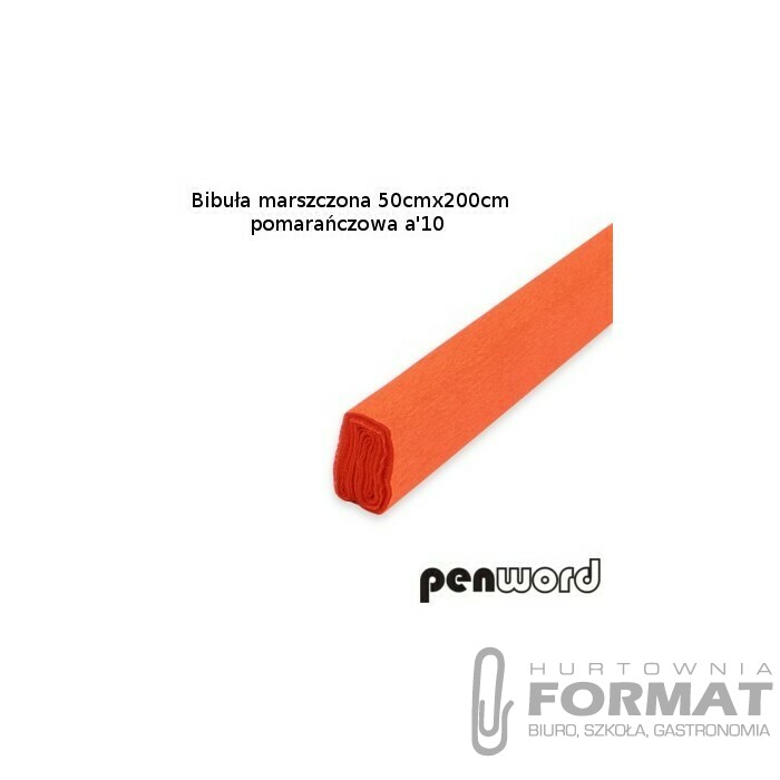 BIBUŁA MARSZCZONA DŁUGA POMARAŃCZOWA 50x200cm a'10AC-14 1