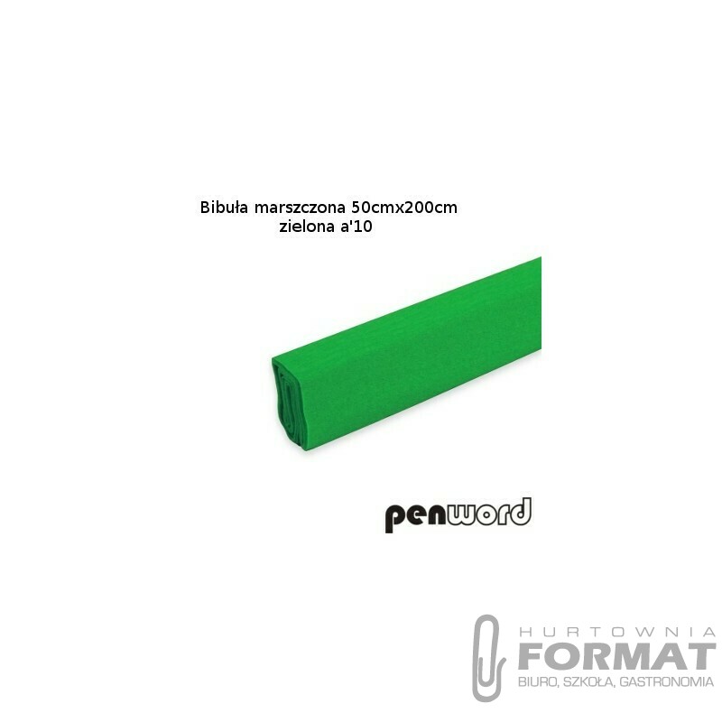 BIBUŁA MARSZCZONA DŁUGA ZIELONA 50x200cm a'10AC-42 1