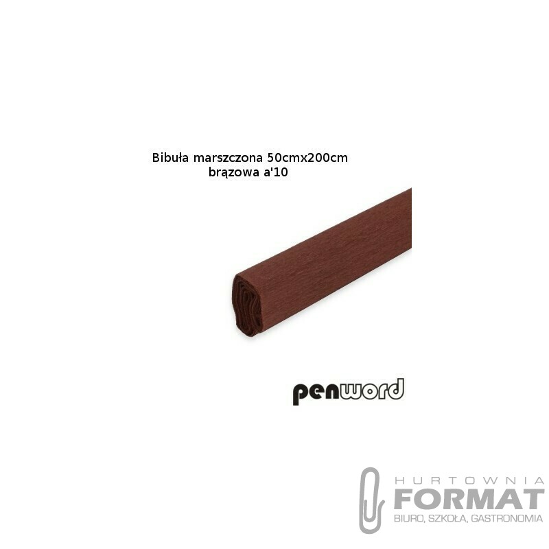 BIBUŁA MARSZCZONA DŁUGA BRĄZOWA 50x200cm  a'10AC-36 1