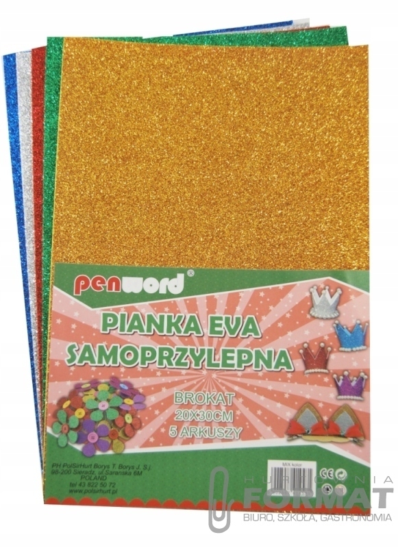 PIANKA EVA MIX KOLOR BROKAT 1