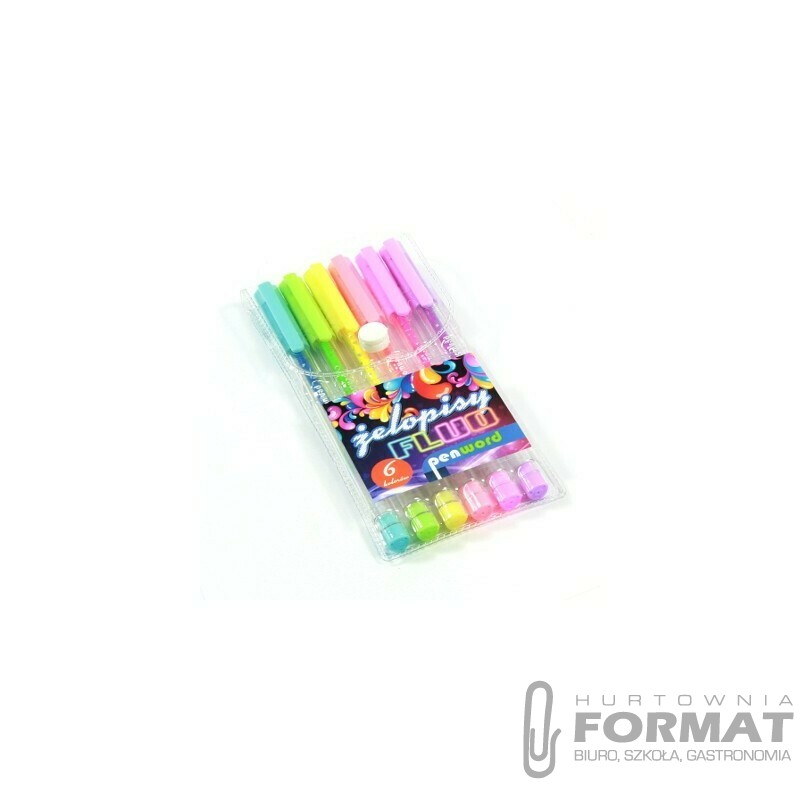 ŻELOPIS 2012-6 FLUO 6 KOLORÓW PREMIUM 1