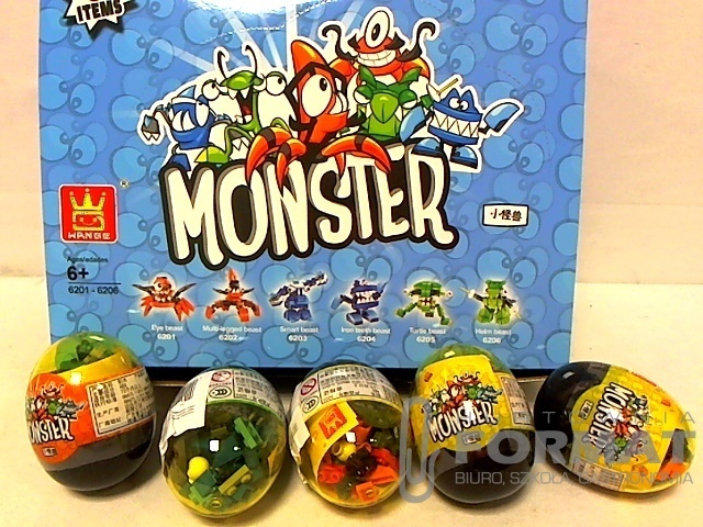 KLOCKI ZWIERZĘTA MONSTER W JAJKU 1