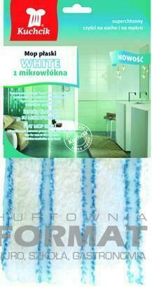 Mop płaski Kuchcik White z mikrofibry zapas 1