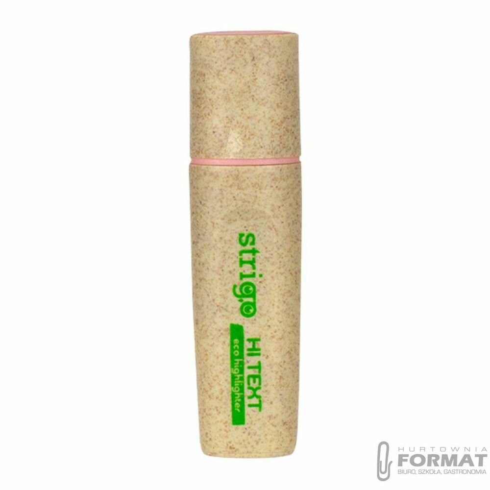 Eco zakreślacz STRIGO, pastelowy różowy 1
