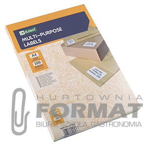 Etykieta samoprzylepna d.rect a4 1szt 210x297 100a 1