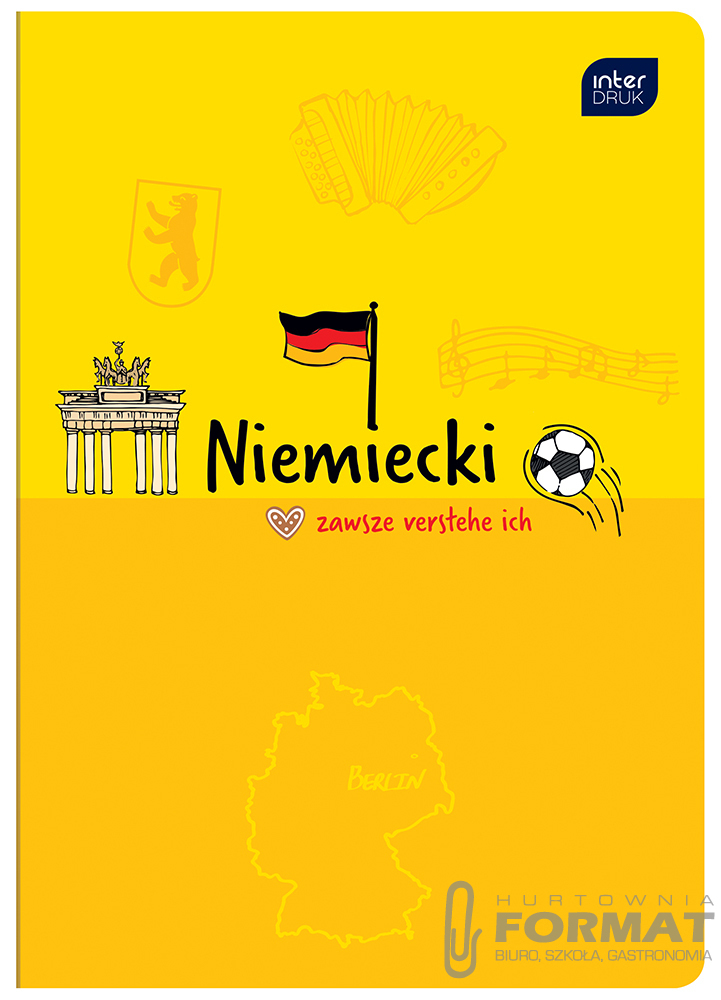 Interdruk Zeszyt A5/60 Język niemiecki  kratka 1