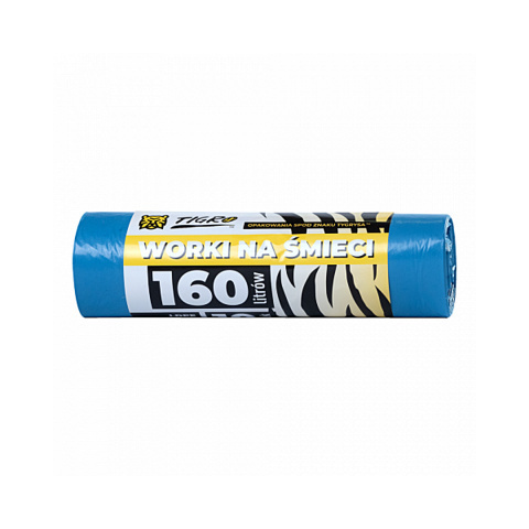 WORKI NA ŚMIECI LDPE 160L A10 NIEBIESKIE 1