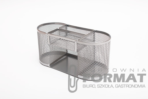 PRZYBORNIK NA BIURKO 5A srebrny Z9087 1