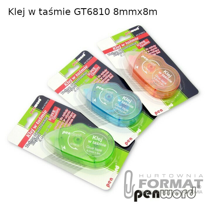 KLEJ W TAŚMIE GT6810 8mmx8m 1