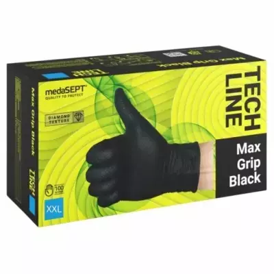 Rękawice medaSEPT Max GRIP black M 100szt. 1