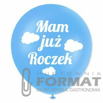 BALON DEK. NIEBIESKI MAM JUŻ ROCZEK NAPIS BIAŁY 1