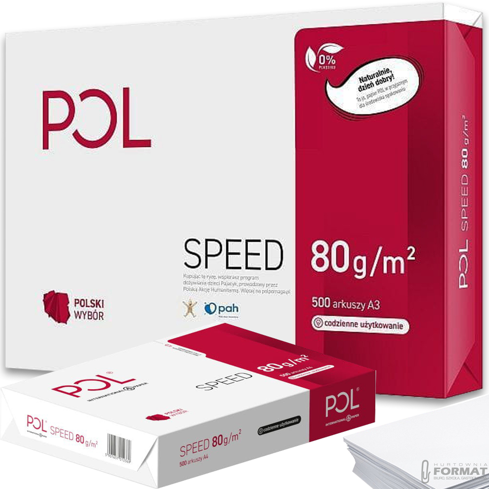 PAPIER DO DRUKAREK KSERO POLSPEED A4 80g 500 ARKUSZY BIAŁY ORYGINAŁ 1
