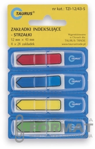 Zakładki indeksujące strzałki 12x43mm z dyspensere 1