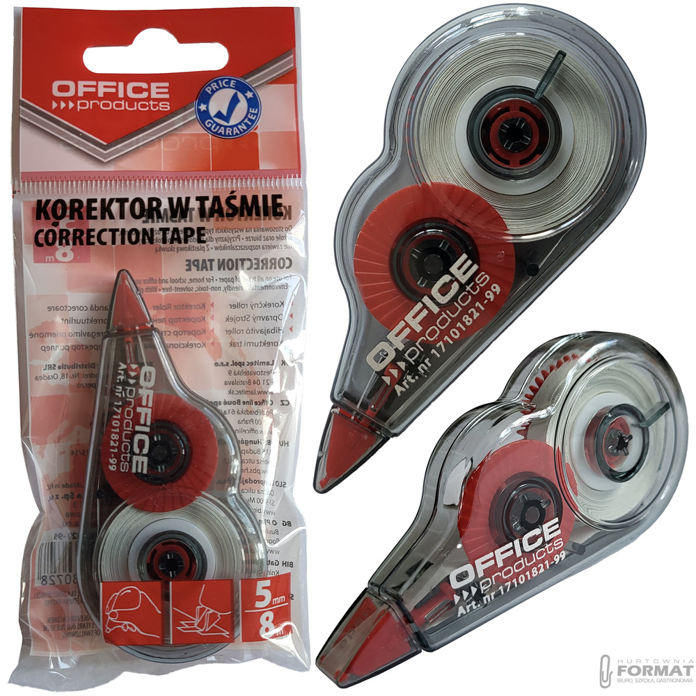 KOREKTOR W TAŚMIE MYSZKA 5 mm X 8 m OFFICE PRODUCTS 1
