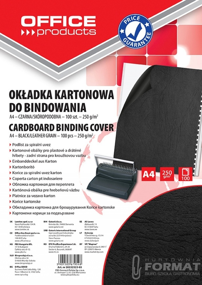 OKŁADKA DO BIND. SKÓROP. OFFICE PROD. czarna A4 1
