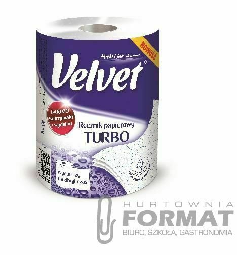 Ręcznik rolka Velvet Turbo kolor: biały 1
