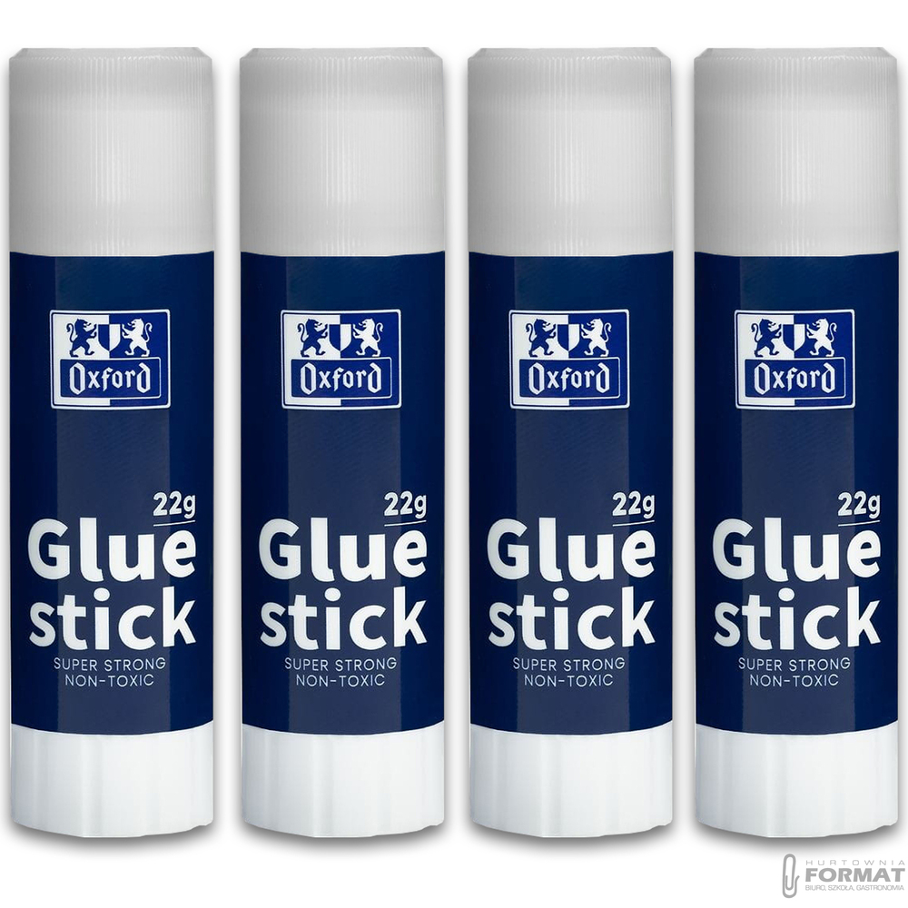 ZESTAW 4 SZTUKI KLEJU W SZTYFCIE OXFORD GLUE STICK 22g MOCNY SZKOLNY KLEJ 1