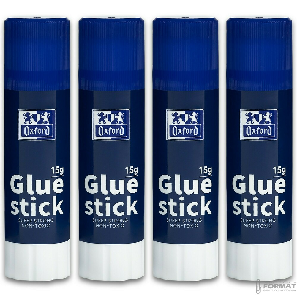 ZESTAW 4 SZTUKI KLEJU W SZTYFCIE OXFORD GLUE STICK 15g MOCNY SZKOLNY KLEJ 1