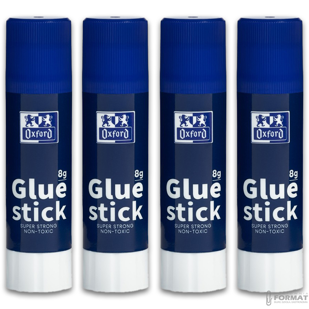 ZESTAW 4 SZTUKI KLEJU W SZTYFCIE OXFORD GLUE STICK 8g MOCNY SZKOLNY KLEJ 1